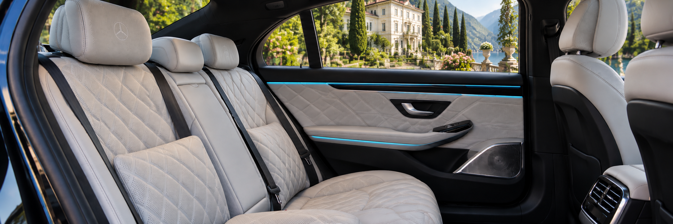 Premium Mercedes rear passenger interior